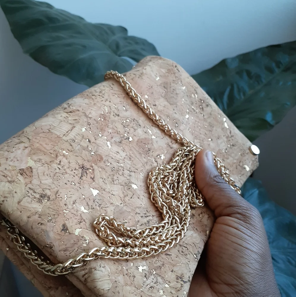 Gold Speckled Cork Mini Handbag - Picture 4 of 13